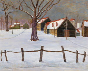 雪の農場